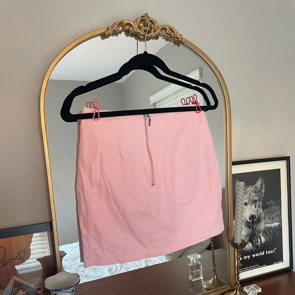 Beginning Boutique Pink Hearts Mini Skirt - Picture 2 of 4